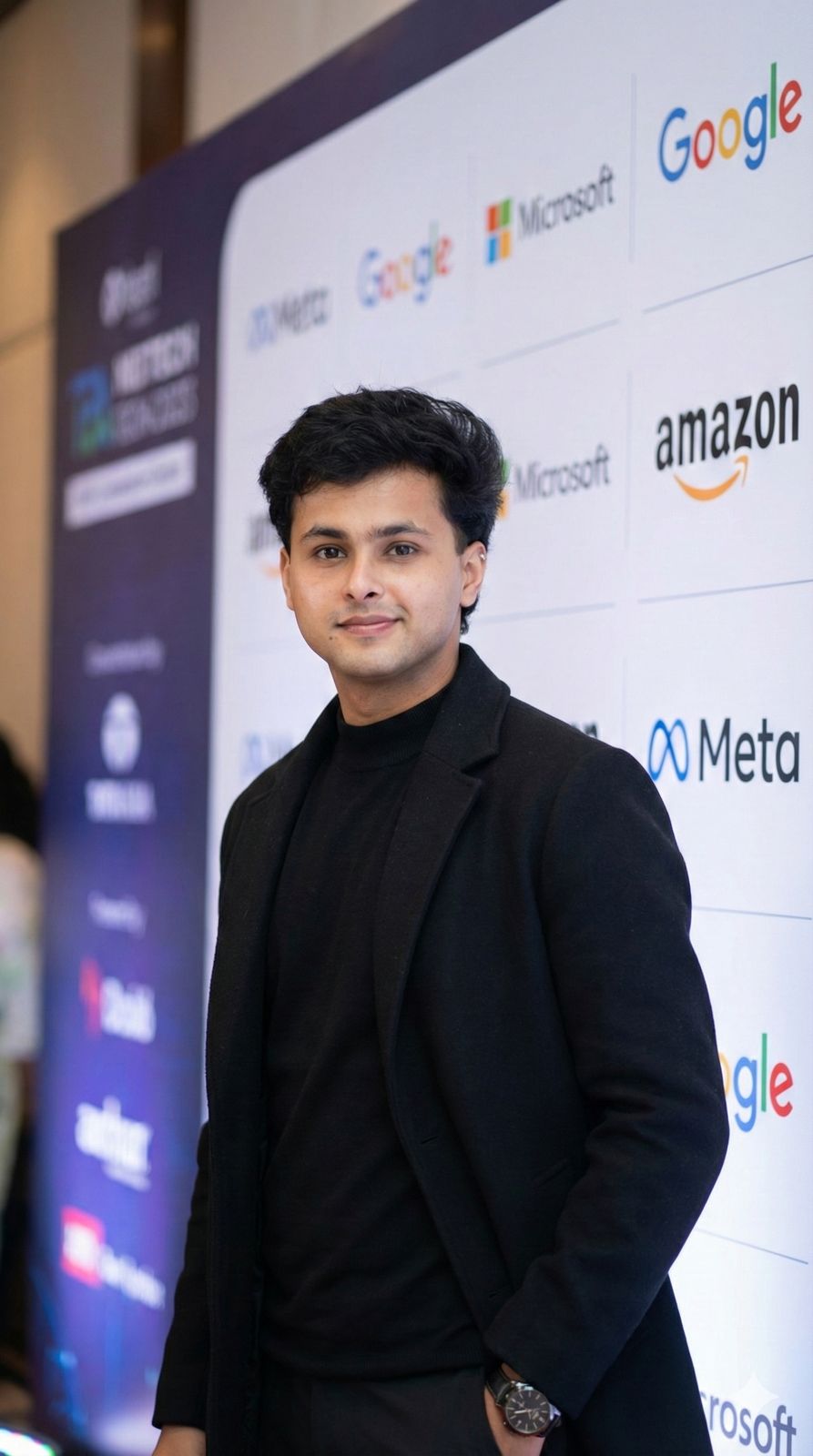 Anish at tech event